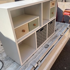 収納家具　ホワイトの画像