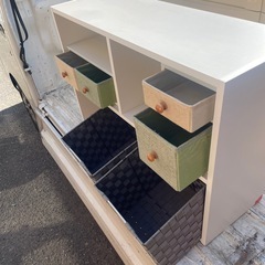 収納家具　ホワイトの画像