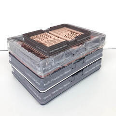 ss7862　天馬 折りたたみバスケットL 3個 45×32×24cm おまけ付 ハンドル付 Tenma プラスチック製 カゴ 収納 ケース ボックス プラ籠 中古の画像