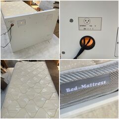 【配送 組立無料】NITORI ニトリ 収納付き×2 シングルベッド 人気のホワイト 照明付き 左右引き出し入替可能♬配送組立無料♬の画像