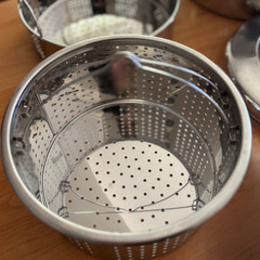 未使用 蒸し器2種付き 調理鍋 の画像