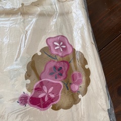 浴衣　花柄　きなり　クリーム色の画像