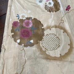 浴衣　花柄　きなり　クリーム色の画像