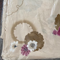 浴衣　花柄　きなり　クリーム色の画像