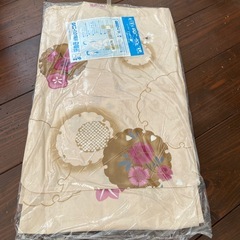 浴衣　花柄　きなり　クリーム色の画像