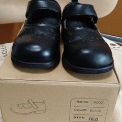 幼児お出掛け用　黒靴　16cmの画像