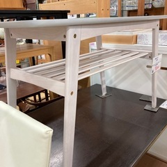 リユースマン倉敷、木製ホワイトテーブルの画像