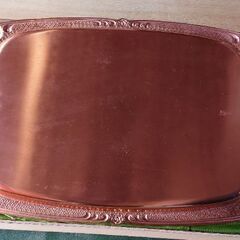 純銅製 飾盆 飾り盆 お盆の画像