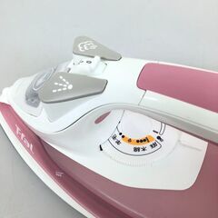 ss7884　ティファール アイロン ピンク ウルトラグライド 4671 T-fal FV4671J0 スチームアイロン 取扱説明書付き 大量スチーム パワフル スチーマー しわ伸ばし アイロン 中古の画像