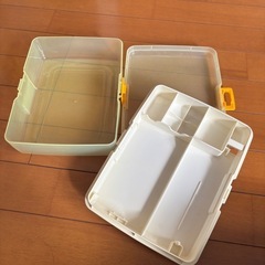 裁縫箱　黄色の画像