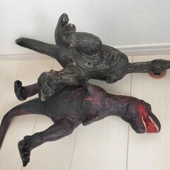 超特大 ジュラシック ソフト フィギュア ティラノサウルス＆スピノサウルスの画像