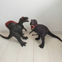 超特大 ジュラシック ソフト フィギュア ティラノサウルス＆スピノサウルスの画像