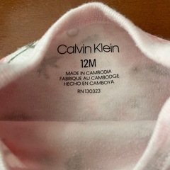 【80】カルバンクライン ロンパース ベビー服 長袖の画像