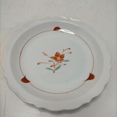 和食器 浅鉢揃 赤絵桔梗 5枚セット 共箱付き 上品な和柄 茶道 菓子皿 小皿 盛り皿 日本製 和モダン 取り皿　251120-2Tの画像