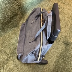 【リサイクルサービス八光】幅36㎝　ジーパン生地キャリーバッグの画像