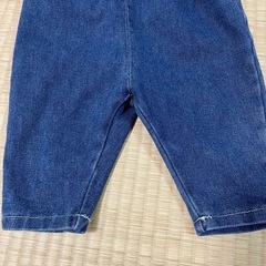 【90】オーバーオール デニム フリル付きの画像