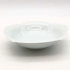 ss7904　亀山窯 和皿揃 青磁桔梗 5枚セット ペールブルー 陶磁器 食器 水色 取り皿 プレート 和食器 取り皿 未使用品の画像