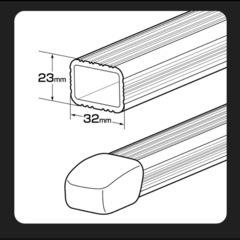 カーメイト　ルーフキャリア inno ベーシックバー 147cm INB147の画像