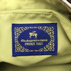 ss7908　modaprincipe 2Wayバッグ ブラウン系 総柄 ナイロン モーダプリンチペ ハンドバッグ ショルダーバッグ 茶系 ポケット多数 軽量 多機能 やわらかい レディース バッグ 中古の画像