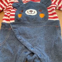 クマデザインロンパース 60〜70の画像