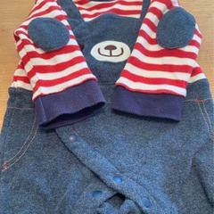 クマデザインロンパース 60〜70の画像