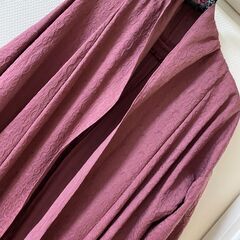 チャイナ風　中国風　着物リメイクロングワンピース　　上品な模様発色　羽織り　正絹の画像