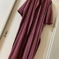 チャイナ風　中国風　着物リメイクロングワンピース　　上品な模様発色　羽織り　正絹の画像