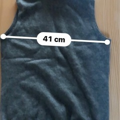 カシミヤタートルネックノースリーブニット グレー の画像