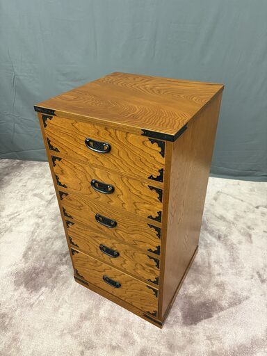 【レトロ家具】駿河タンス ５段チェスト｜整理箪笥