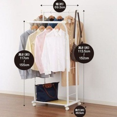 ニトリ　棚付きハンガーラックの画像