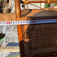 ラタン 3段チェストの画像