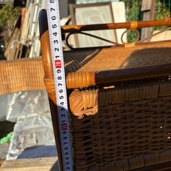 ラタン 3段チェストの画像