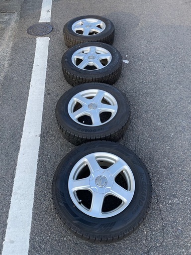 アルミホイール　マルチ　スタッドレス付き　YOKOHAMA 195／65 R15