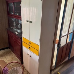 昭和レトロ ポップな収納棚  ラック 食器棚 家具  古道具の画像