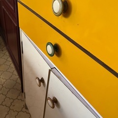 昭和レトロ ポップな収納棚  ラック 食器棚 家具  古道具の画像