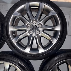 最終値下げ‼️大特価‼️ガリ傷なし‼️マツダアクセラスポーツBMホイール7J 18インチ　114.3 5穴　タイヤ215 45 18インチ　4本セットの画像