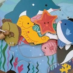 積み木　釣りパズル（乳幼児向け）の画像