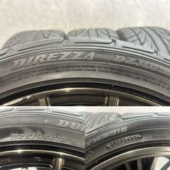 【DUNLOP DIREZZA DZ101 225/45R18】夏タイヤ【Weds SPORT ウェッズ スポーツ SA-15R 18インチ 7.5J5HPCD100+45】レガシィ等　(KTK631)クレジットカード QRコード決済可能の画像