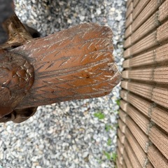 鷹　置物　金属製 金属工芸 アンティーク 骨董品 の画像