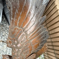 鷹　置物　金属製 金属工芸 アンティーク 骨董品 の画像