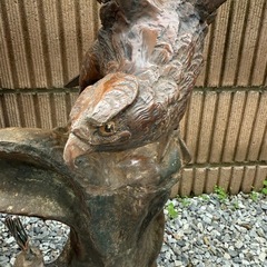 鷹　置物　金属製 金属工芸 アンティーク 骨董品 の画像