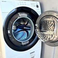 🔥🔥SHARPシャープ🔥🔥 ES-S7F-WRドラム式洗濯機21年乾燥7/3kg配送無料🚚💦の画像