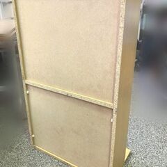 メーカー不明■ガラス扉付き木製キャビネット キッチン 書棚 家具 の画像