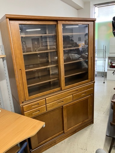 O2511-473 浜本工芸 1500食器棚 上下分割可 中古