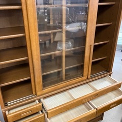 O2511-473 浜本工芸 1500食器棚 上下分割可 中古の画像