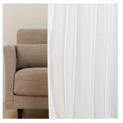 【ニトリ】遮熱・ミラーレースカーテン(シズク ホワイト 100X198X2)の画像