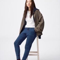 デニム　ジョガーパンツ　の画像