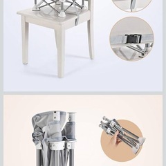 　未使用　折りたたみ　ベビーチェア テーブルチェア の画像