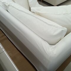 ★リユースのサカイ日立店★HJ8351 IKEA ソファ ホワイト H75×D93×W160 クリーニング済み の画像