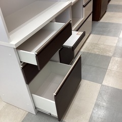 ⭐️春日市⭐️二面レンジボード⭐️マナベインテリア⭐️レンジボード⭐️LOOP⭐️日本製⭐️シンプル⭐️定価79,800円⭐️No2145の画像